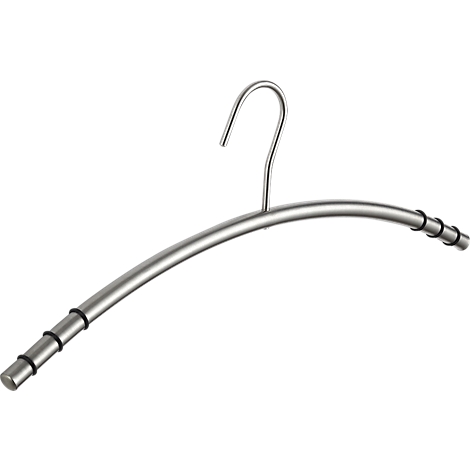 Cintre en métal avec crochet.