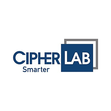 Logo von Cipher Lab, der Schriftzug ist blau, unter dem Schriftzug steht "Smarter". Ein dunkelblaues Quadrat mit weißem Schriftzug "LAB".