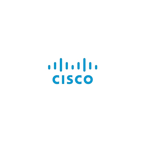 Blaues Cisco Logo, Wellenlinien über dem Wort Cisco.