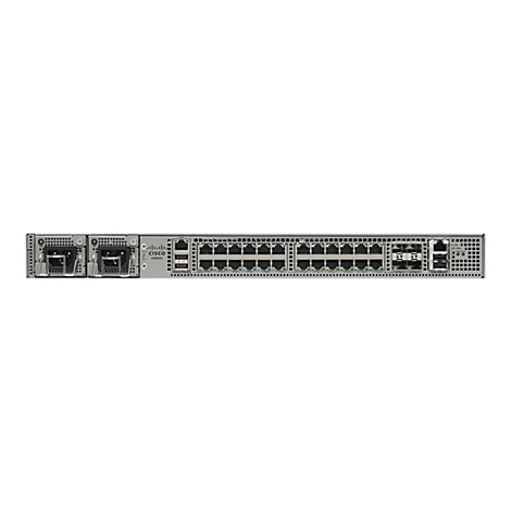 Frontansicht eines Cisco ASR 920 Netzwerk-Routers mit zahlreichen Anschlüssen und Netzteileinschüben.