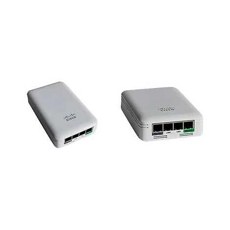 Zwei weiße Cisco-Router, einer schräg, einer mit Blick auf die Anschlüsse.