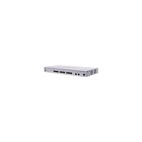 Grauer Server mit Anschlüssen, seitlich Lüfter. Aufschrift: Netzwerk-Equipment.