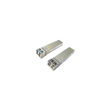 Deux émetteurs-récepteurs réseau argentés sur fond blanc.