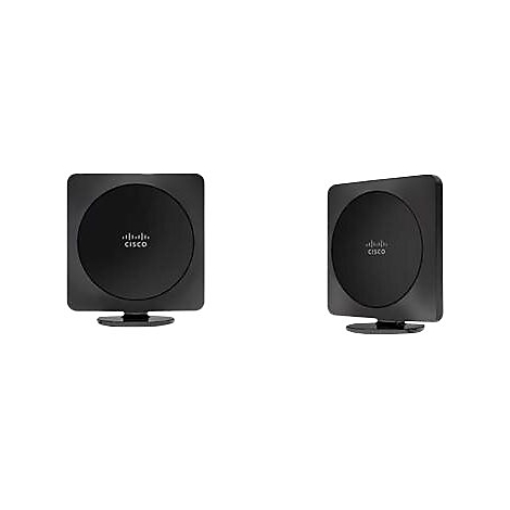 Deux appareils noirs carrés sur fond blanc. Avec le logo 'Cisco'.