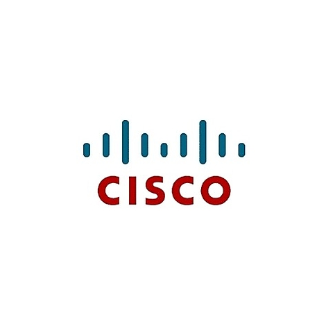 Motif de vagues bleues sur lettrage rouge Cisco.