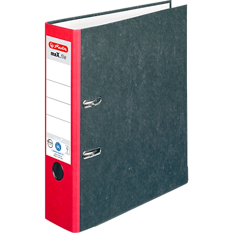 Classeur 2 anneaux A5 maX.file protect - Rouge - Herlitz