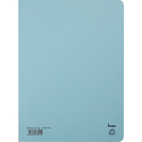 Carnet bleu clair. Texte et code-barres en bas à gauche, logo en bas à droite.