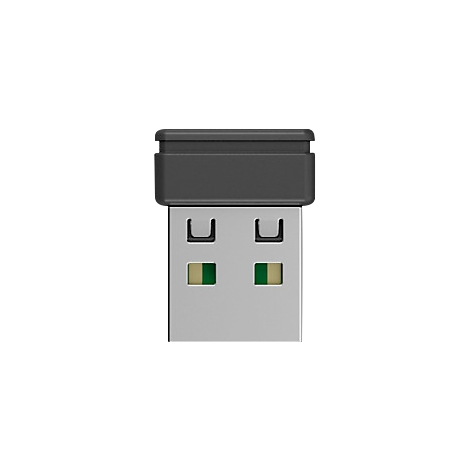 Gros plan sur un connecteur USB noir qui peut être inséré dans un appareil. Le connecteur a un couvercle gris.