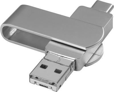 Clé USB 3.0 4-en-1 Kueohse 64 Go - Compatible Micro-USB, Type-C, IOS, Android - Transfert Rapide Et Sécurisé