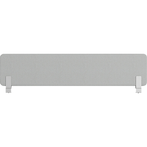 Fixation de bureau grise avec supports blancs, pour améliorer la confidentialité au travail.