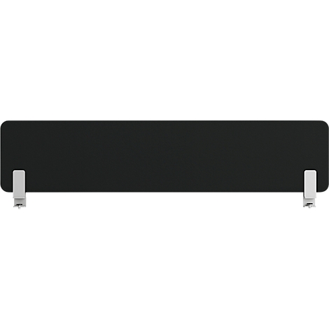 Élément rectangulaire noir avec deux pinces blanches pour le montage.