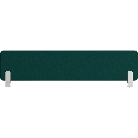 Cloison de bureau vert foncé avec supports blancs. Vertical, rectangulaire.