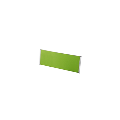 Cloison de bureau verte, cadre argenté. Sur fond blanc.