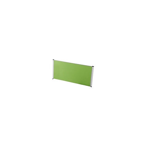 Élément rectangulaire vert avec cadre argenté. Sur fond clair.