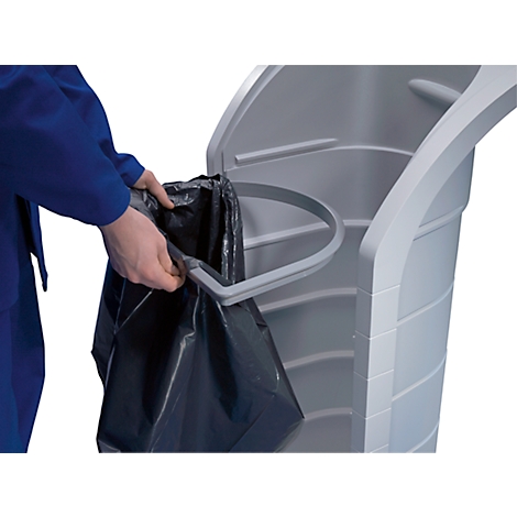 Colector de residuos reciclables Hailo ProfiLine WSB Design Plus XXXL, ABS, gris, 120 l, con 3 aplicaciones de colores
