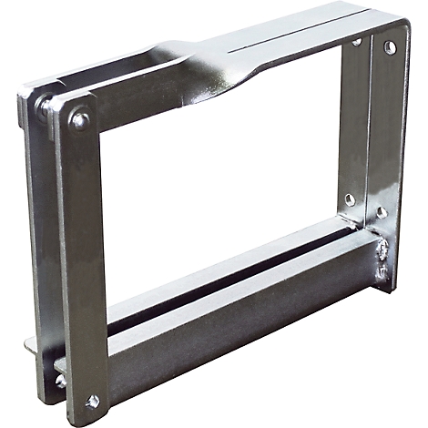 Metal frame in rectangular shape, attached with hinges on one side.