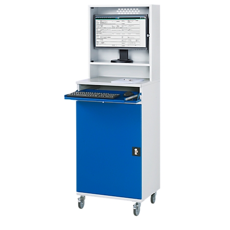 Computerkast, vaste of verrijdbare uitvoering, met monitorbehuizing ...