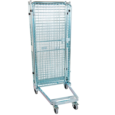 Contenedor de metal encajable, antirrobo, capacidad de carga 500 kg