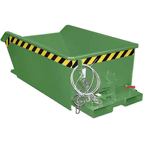 Contenedor de virutas Bauer SMGU 270, soldadura estanca a aceite y agua, 270 l, verde