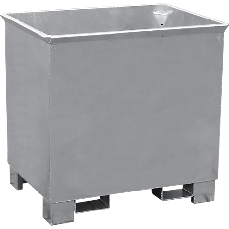 Contenedor para trenes logísticos tipo C 30, para sólidos, apilable hasta 3 unidades, capacidad 0,3 m³, hasta 500 kg, galvanizado