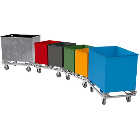 Contenedor para trenes logísticos tipo C 80, para sólidos, apilable hasta 3 unidades, capacidad 0,8 m³, hasta 1000 kg, galvanizado