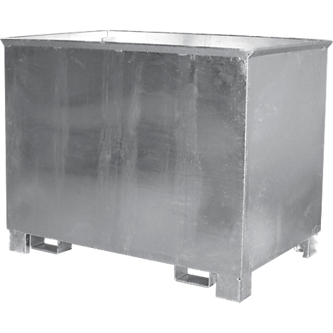 Contenedor para trenes logísticos tipo C 80, para sólidos, apilable hasta 3 unidades, capacidad 0,8 m³, hasta 1000 kg, galvanizado