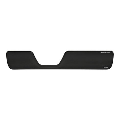 Schwarze, geschwungene Handballenauflage für die RollerMouse Red vor weißem Hintergrund.