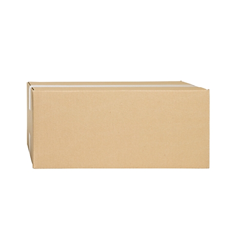 A rectangular brown cardboard box against a white background.