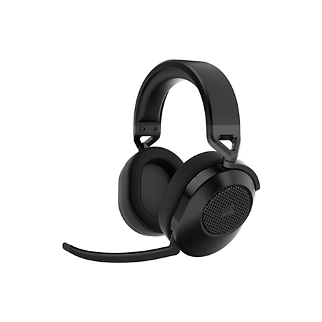 Schwarzes Gaming-Headset. Ohrmuscheln, Kopfbügel und Mikrofon klar erkennbar, vor weißem Hintergrund.