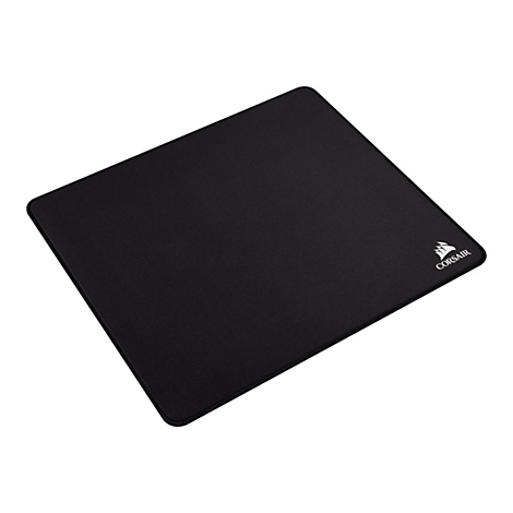 Tapis de souris rectangulaire noir avec logo Corsair.