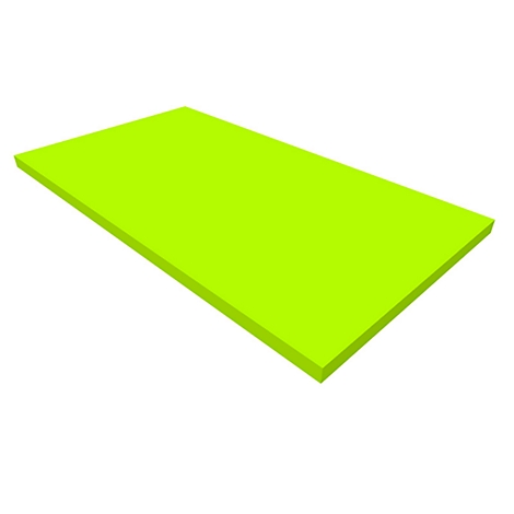 Green rectangular element, slightly perspective, against a white background.
