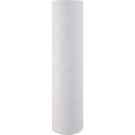 Rouleau de papier blanc, légèrement texturé.