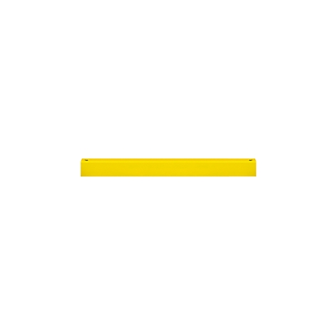 Yellow, rectangular object on a white background.