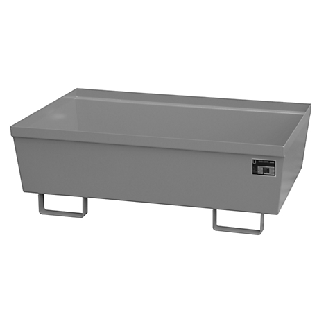Cubeta colectora BAUER AO-2, acero, 246 l, An 1200 x P 800 x Al 415 mm, gris