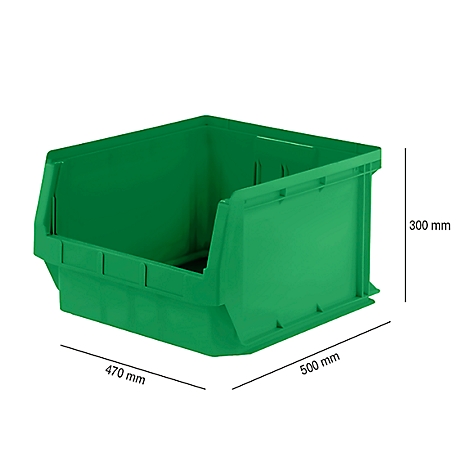 Caja de almacenamiento verde, dimensiones: 500x470x300mm.