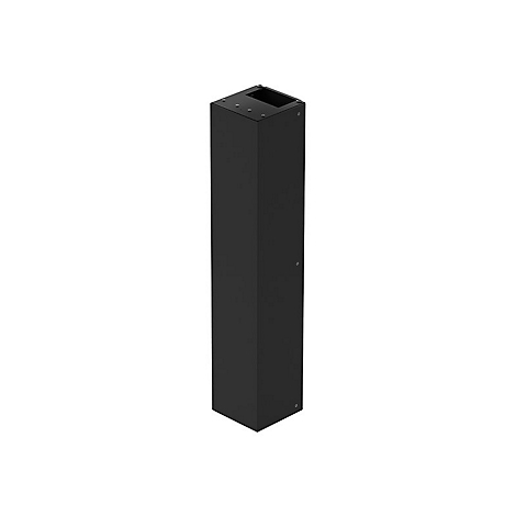 Un pilier noir et rectangulaire sur fond blanc.