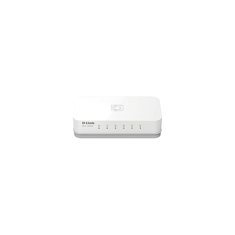 Weißer D-Link-Switch mit grünen Kontrollleuchten.