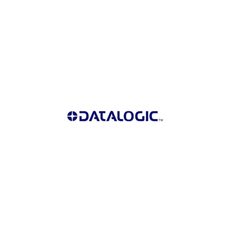 Logo Datalogic en bleu foncé. Une étoile à quatre rayons encadre l'inscription.