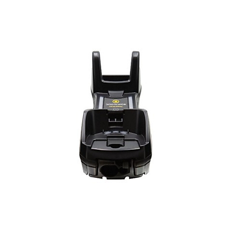 Support noir pour un appareil, avec deux poignées, texte : Datamlogic Boathook.