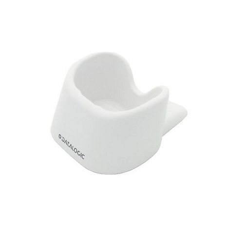 Weißes Ladegerät, ergonomische Form, Herstellerlogo "DATALOGIC".