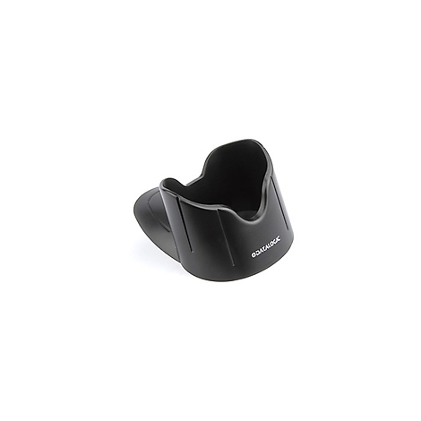 Schwarze Ladeschale für einen Barcode-Scanner, mit "DATALOGIC" Schriftzug.