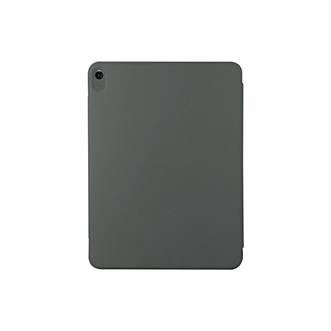 Ein graues Tablet Case vor weißem Hintergrund. Die Kamera ist zu sehen.
