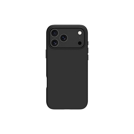 Coque de smartphone noire, vue arrière, découpe pour la caméra.