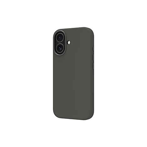 Coque de smartphone vert foncé, vue détaillée. Ouvertures pour la caméra en haut, boutons à droite. Texte : dbramante1928.