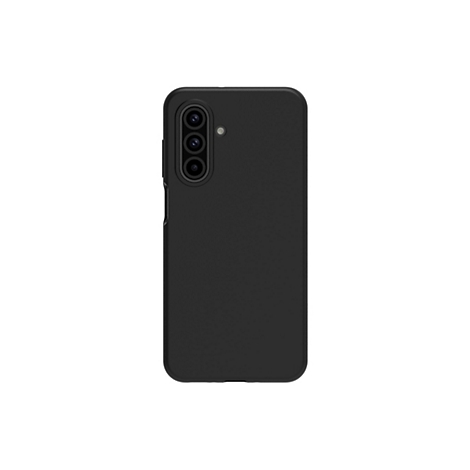 Schwarze Handyhülle vor weißem Hintergrund. Drei Kameraobjektive vertikal angeordnet, daneben eine weitere Linse.