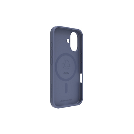 Hellblaues Handycase. Innen mit Recycling-Symbol und Schriftzug: Recycled Protection. Markenlogo: dbramante1928.