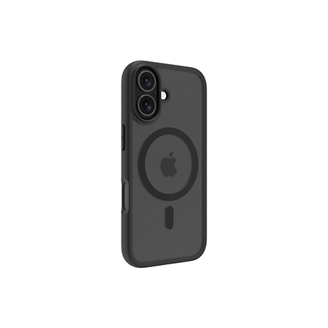 Schwarze Handyhülle für iPhone mit Apple-Logo und Kameraöffnungen. MagSafe-kompatibel.