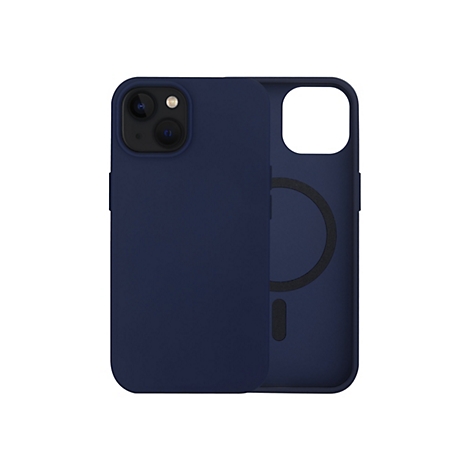 Coque de téléphone bleu foncé, composée de deux parties, avec une découpe pour l'appareil photo.