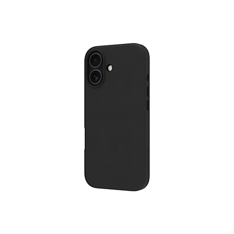 Schwarzes Smartphone-Case mit zwei Kamera-Objektiven auf weißem Hintergrund.