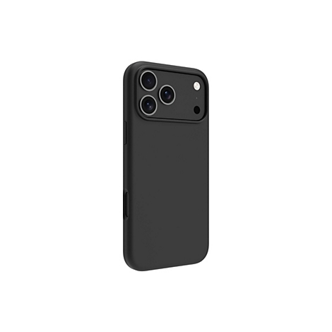 Schwarze Handyhülle für ein Smartphone mit mehreren Objektiven, auf weißem Hintergrund.